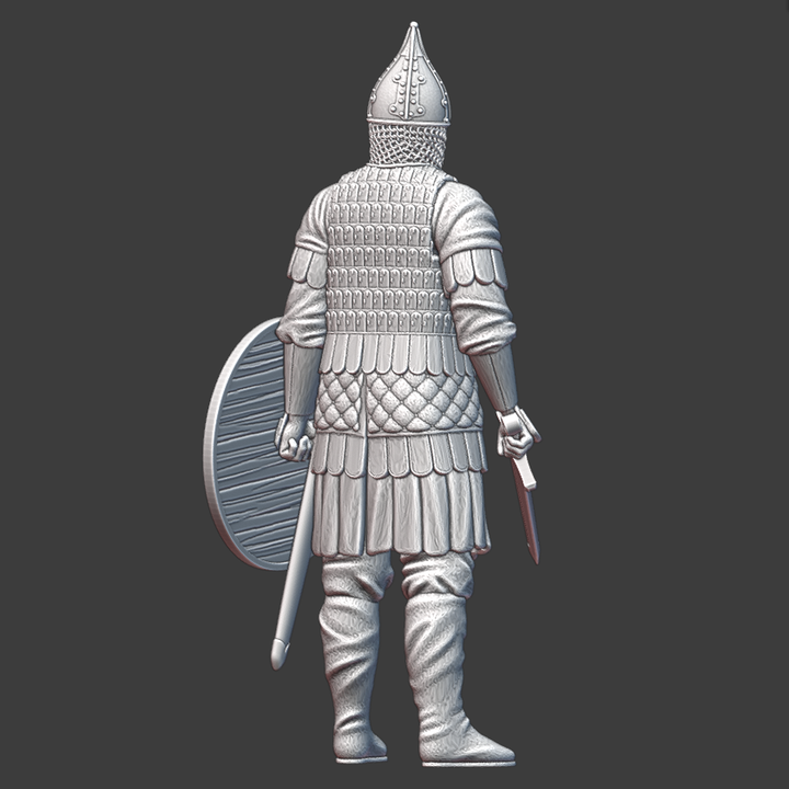 Medieval Kievan-Rus Warrior standing.