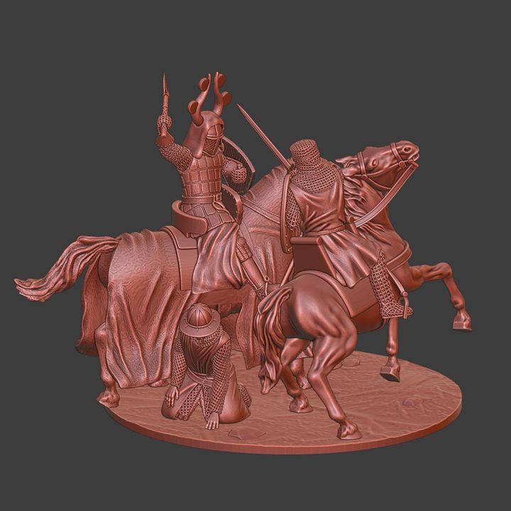 Danish King Valdemar vs Livonian Knight.