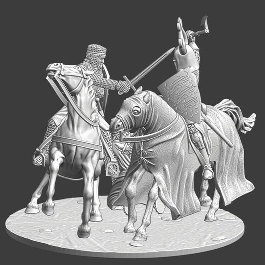 Danish King Valdemar vs Livonian Knight.