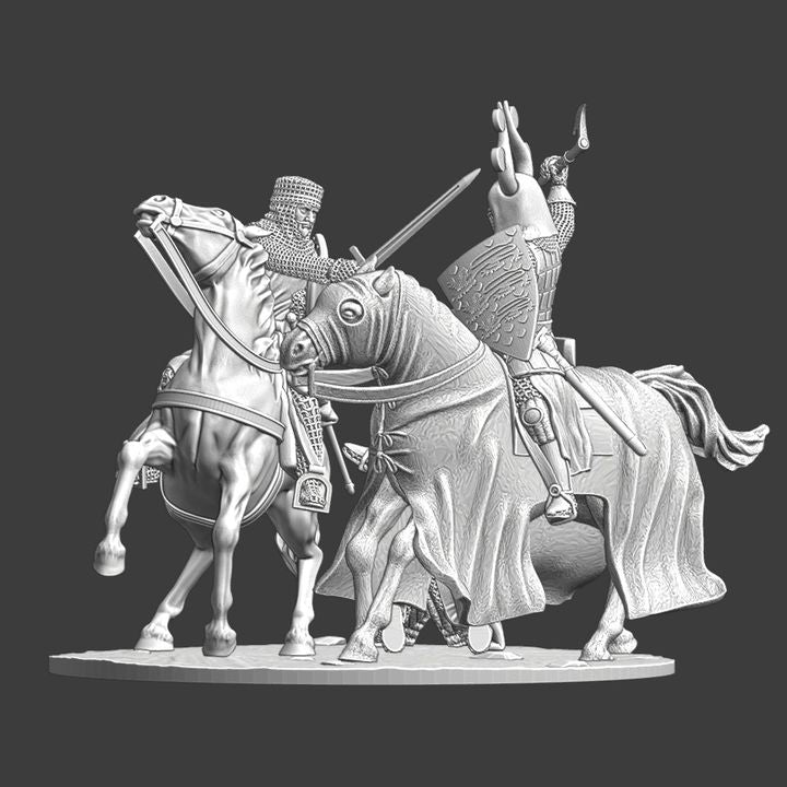 Danish King Valdemar vs Livonian Knight.