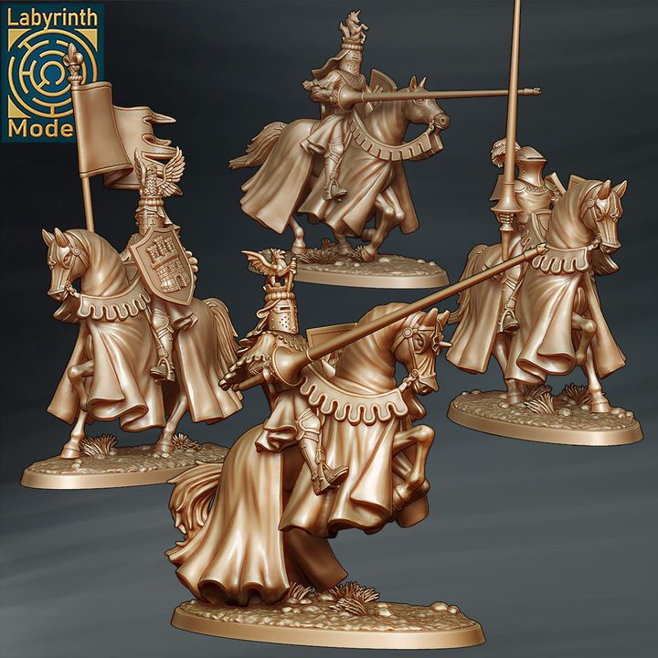 Knight Mounted by Labyrinth Models