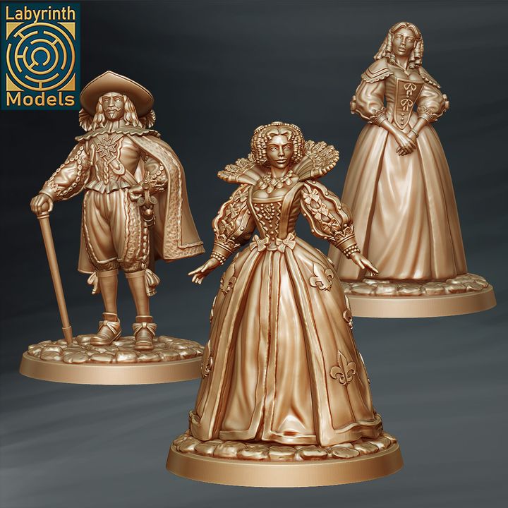 Queen, King and Constance by Labyrinth Models