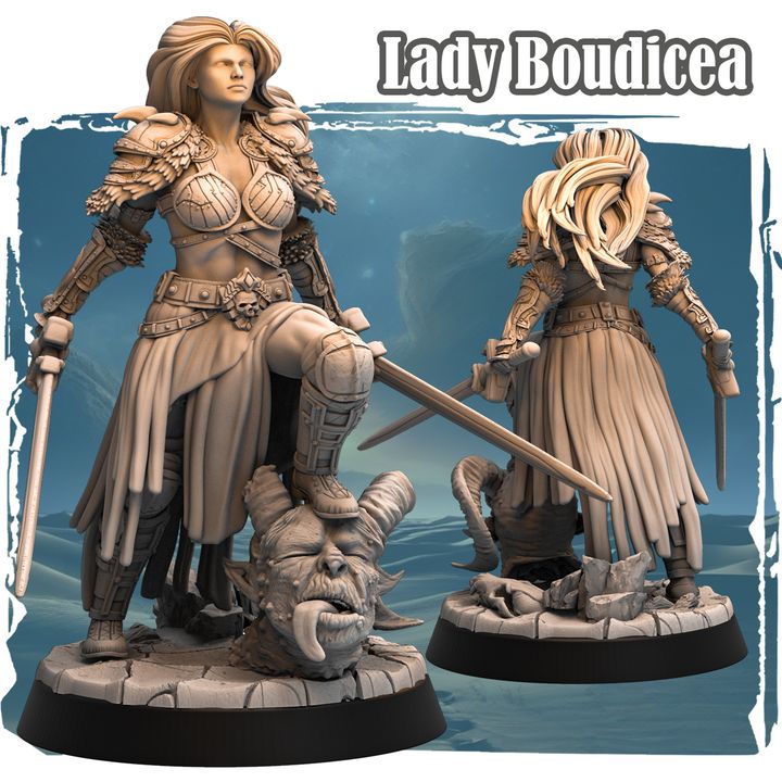 Lady Baudicea 32mm - Human Fighter by Haito