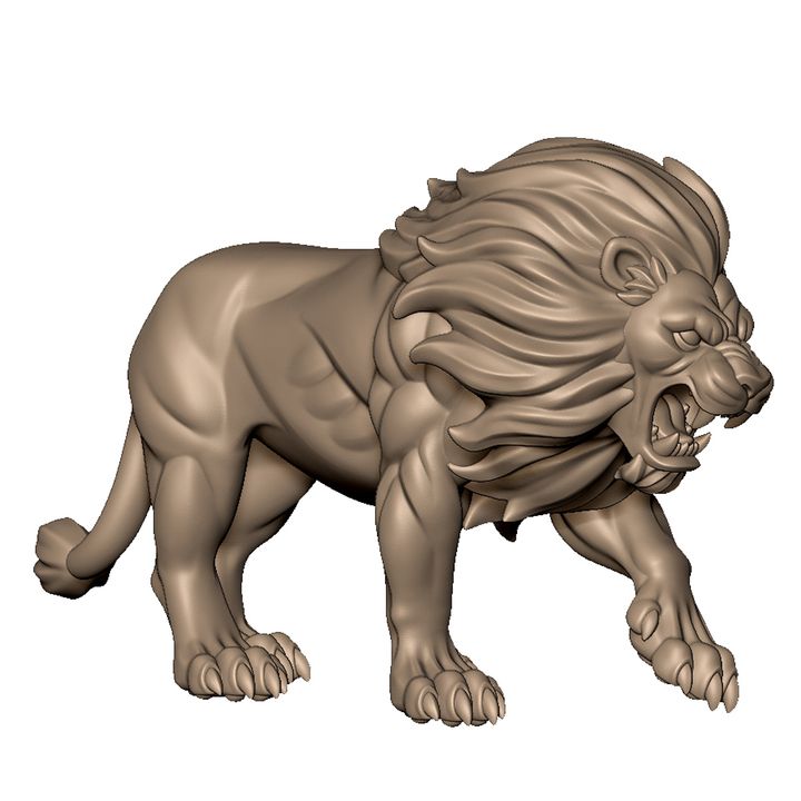 Lion and lion trainer from evil carnival circus by Menagerie Miniature