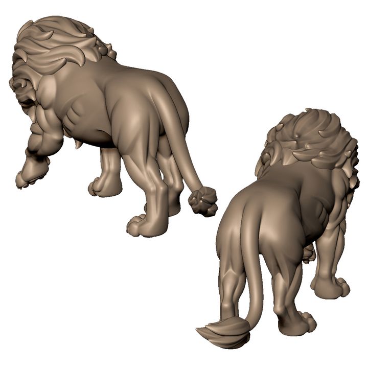 Lion and lion trainer from evil carnival circus by Menagerie Miniature