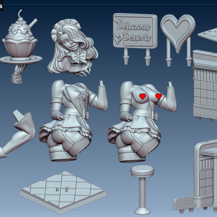 Lola Dessert Waitress by Gaz Minis.