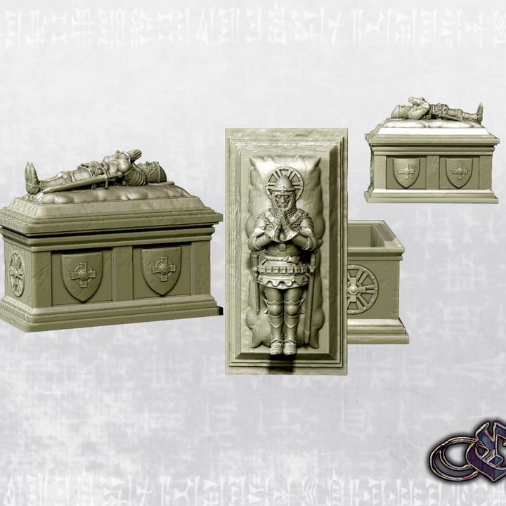 "Tomb of a holy knight - 14th century" by Ezipion miniatures
