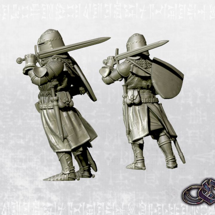 "Kneeling Knight - Standing - 14th century" by Ezipion miniatures
