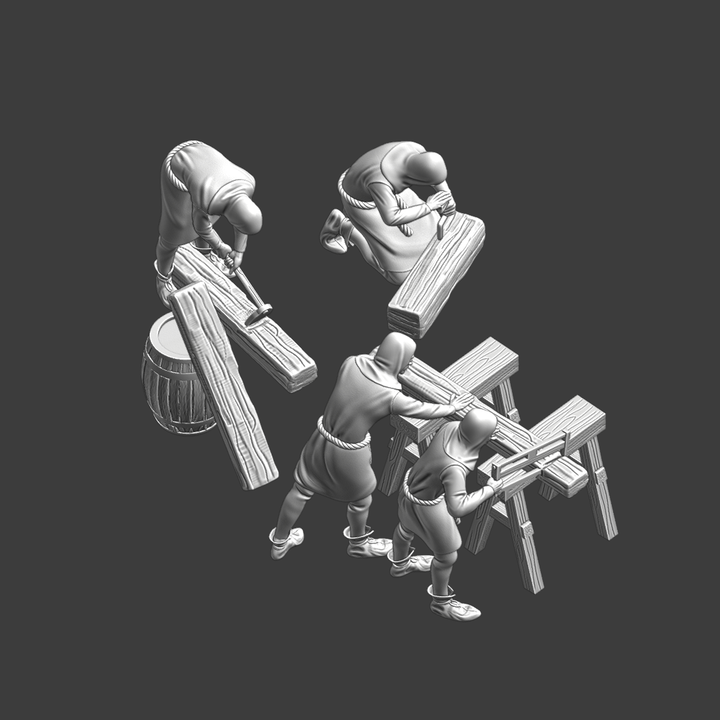 Medieval Civilian Workers - Carpenters.