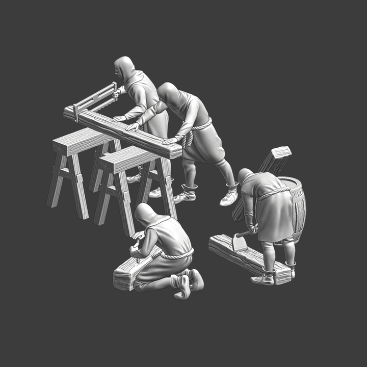 Medieval Civilian Workers - Carpenters.