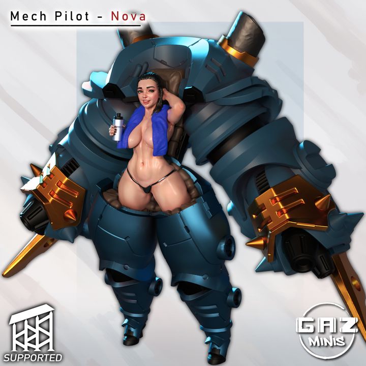 Mech Pilot Pinup Nova by Gaz Minis