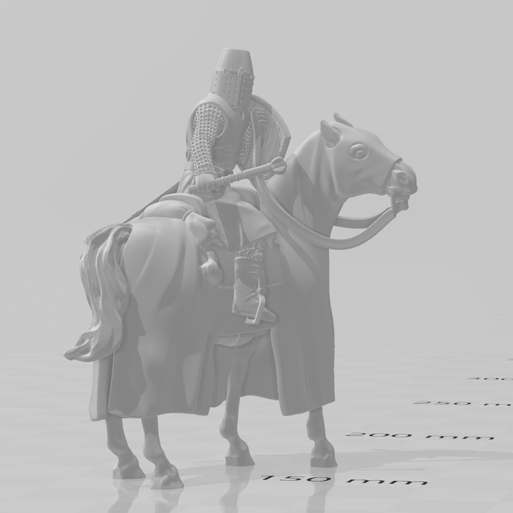 Medieval Danish Vassal Knight - Mounted with mace.
