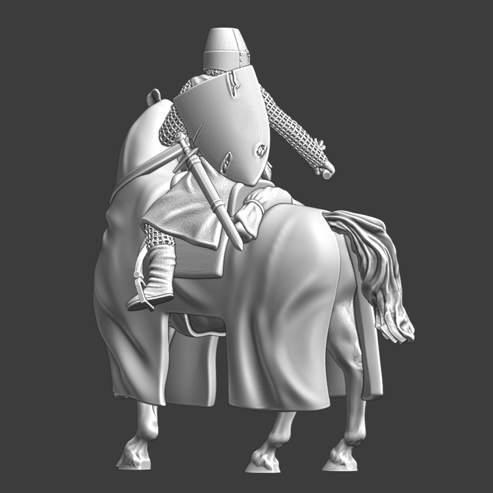 Medieval Danish Vassal Knight - Mounted with mace.