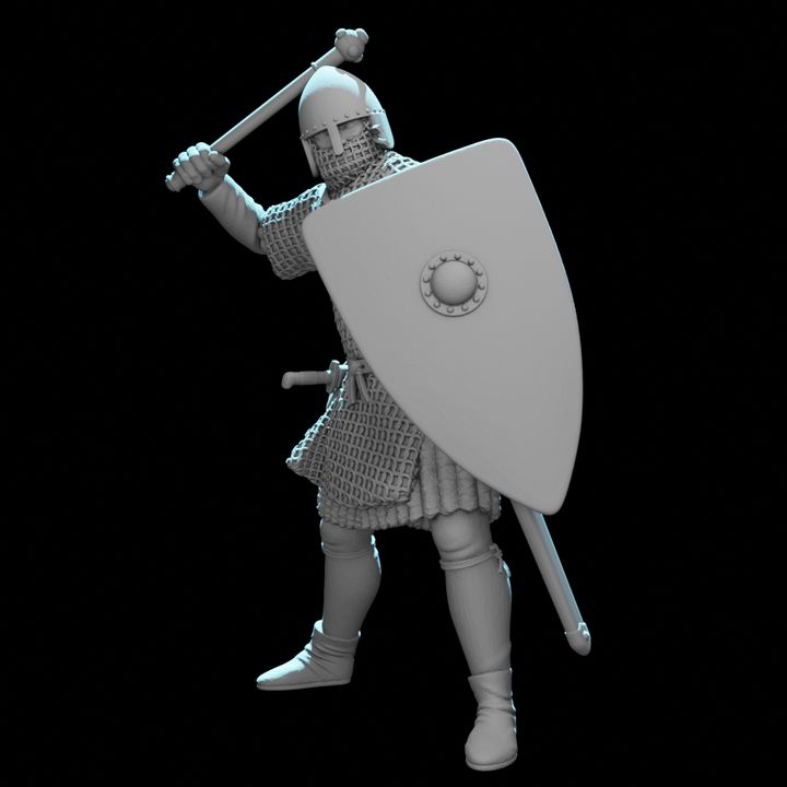 Early Medieval Danish Knight Defending the Kingdom.