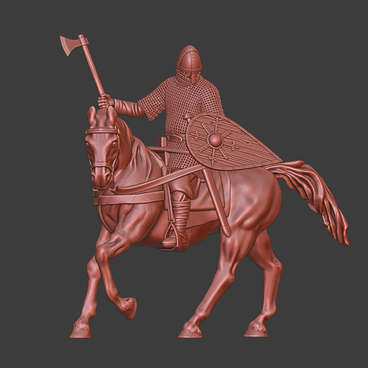 Medieval Mounted Kievan Warrior 10th Century.