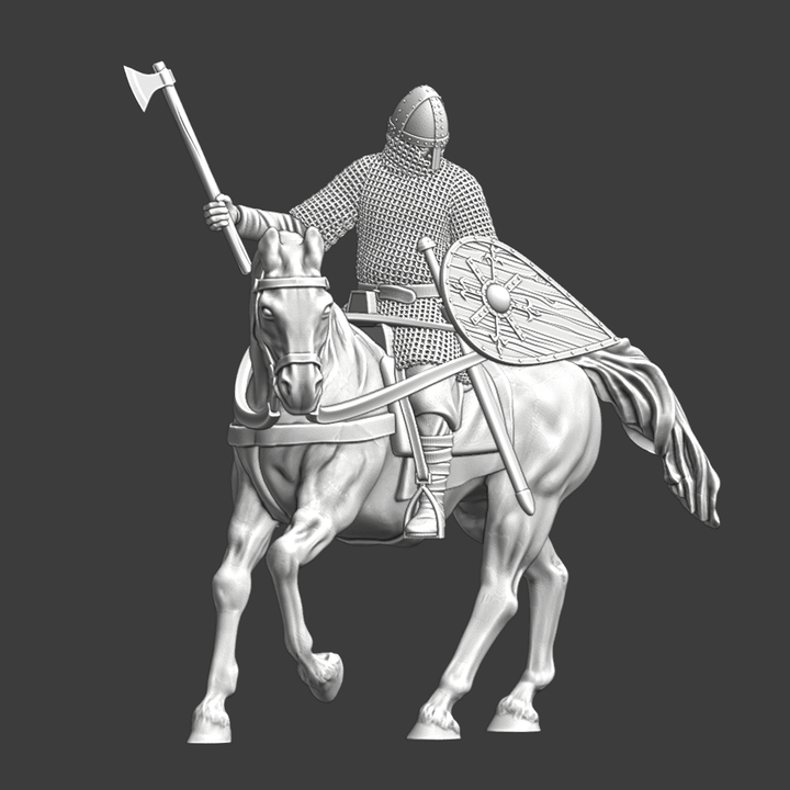 Medieval Mounted Kievan Warrior 10th Century.