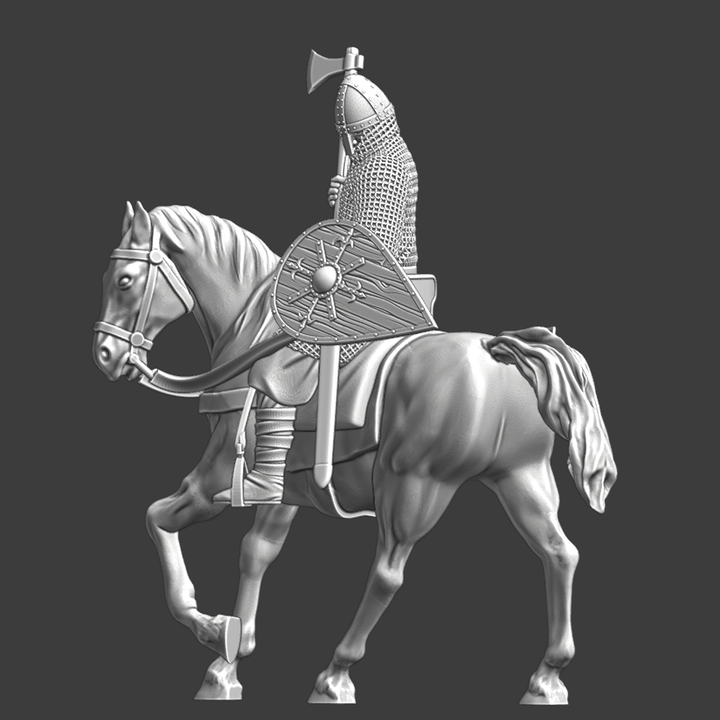 Medieval Mounted Kievan Warrior 10th Century.