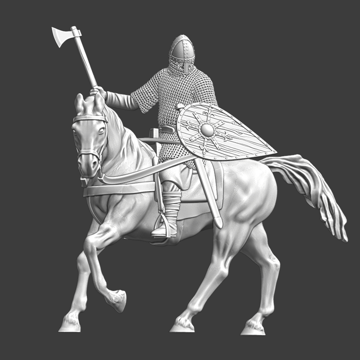 Medieval Mounted Kievan Warrior 10th Century.