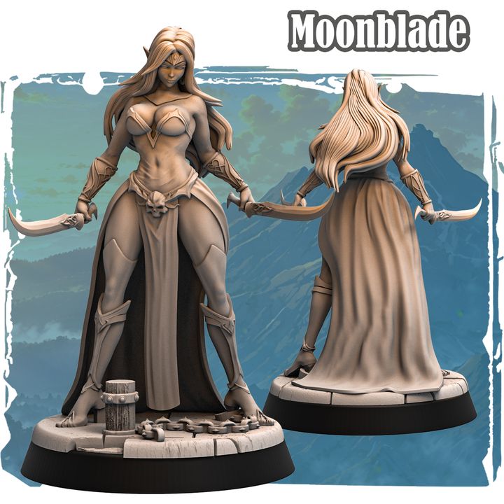 Moonblade 32mm - Elf Fighter by Haito