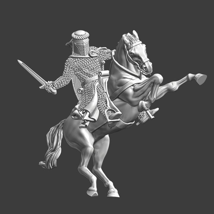 Mounted Crusader Knight – Dynamic Charging Pose.