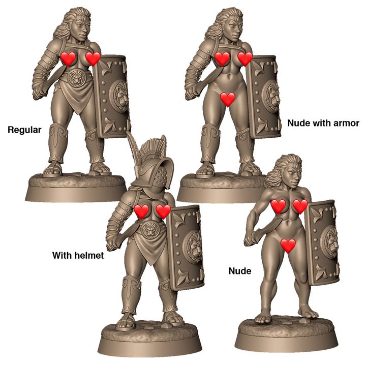 Female Murmillo Gladiator by Menagerie Miniature (18+)