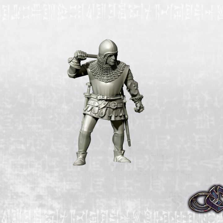 “Man-at-arm with mace - 2025 – 14th century” by Ezipion miniatures
