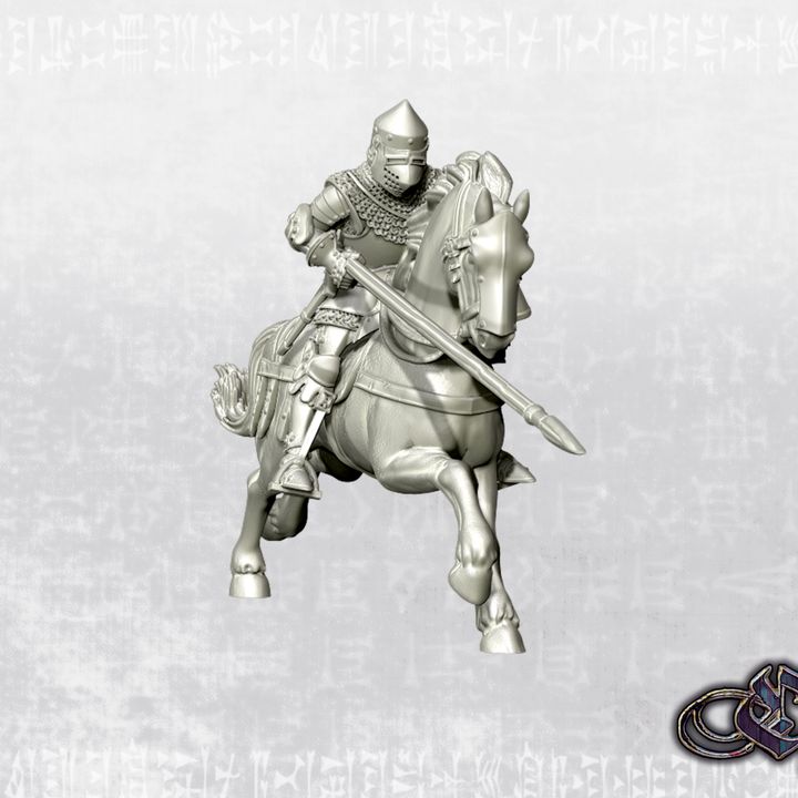 “Lithuanian Heavy Knight charging on horse – 14th century” by Ezipion miniatures