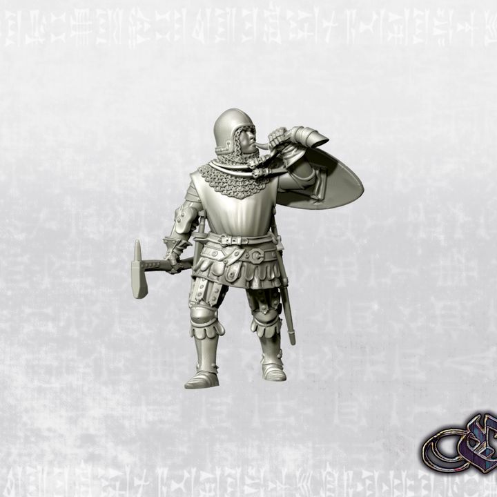 “Man-at-arm musician - 2025 – 14th century” by Ezipion miniatures