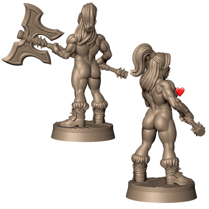 Female dwarf warrior by Menagerie Miniature