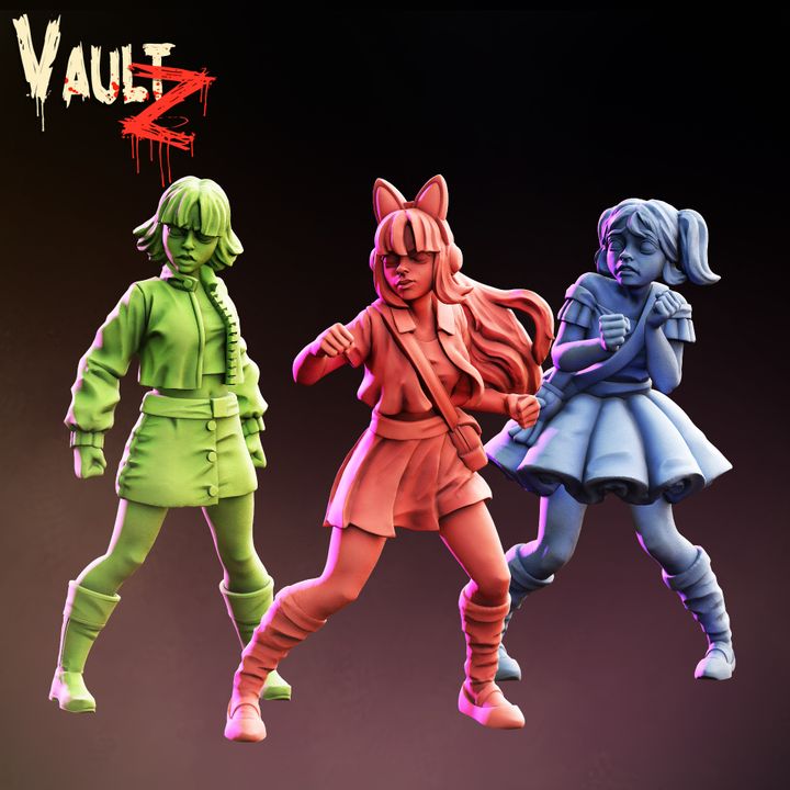 Powerful Girls Pack by Vaultz Miniatures