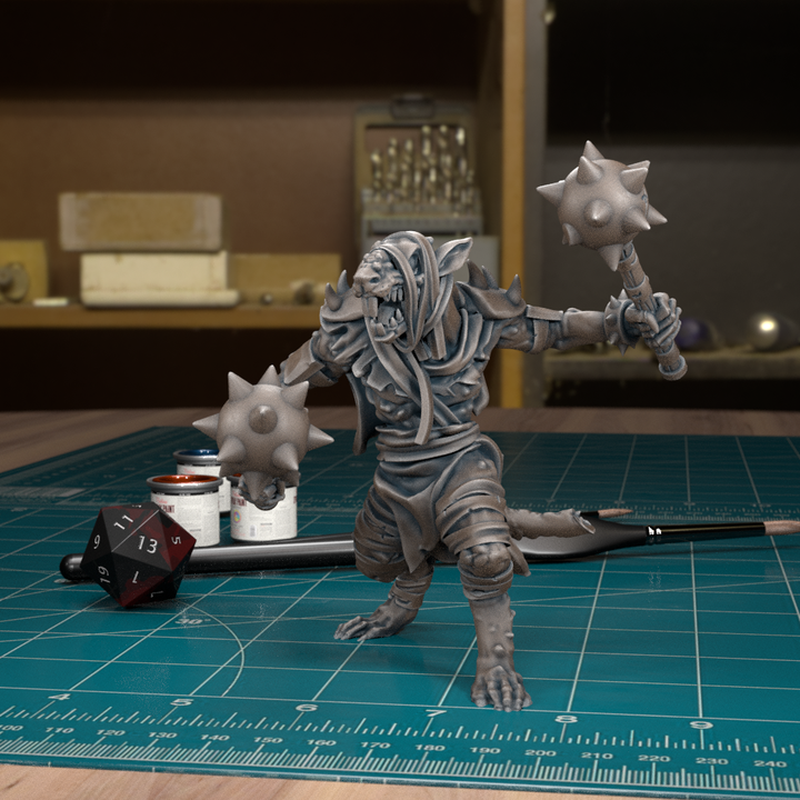 Plague Rat Warrior 03 by Tytan Troll Miniatures