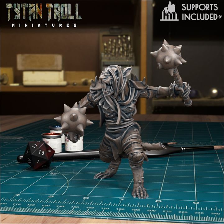 Plague Rat Warrior 03 by Tytan Troll Miniatures
