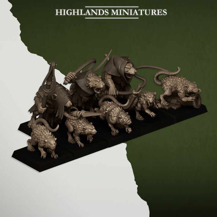Rats and Rat Masters by Highlands Miniatures