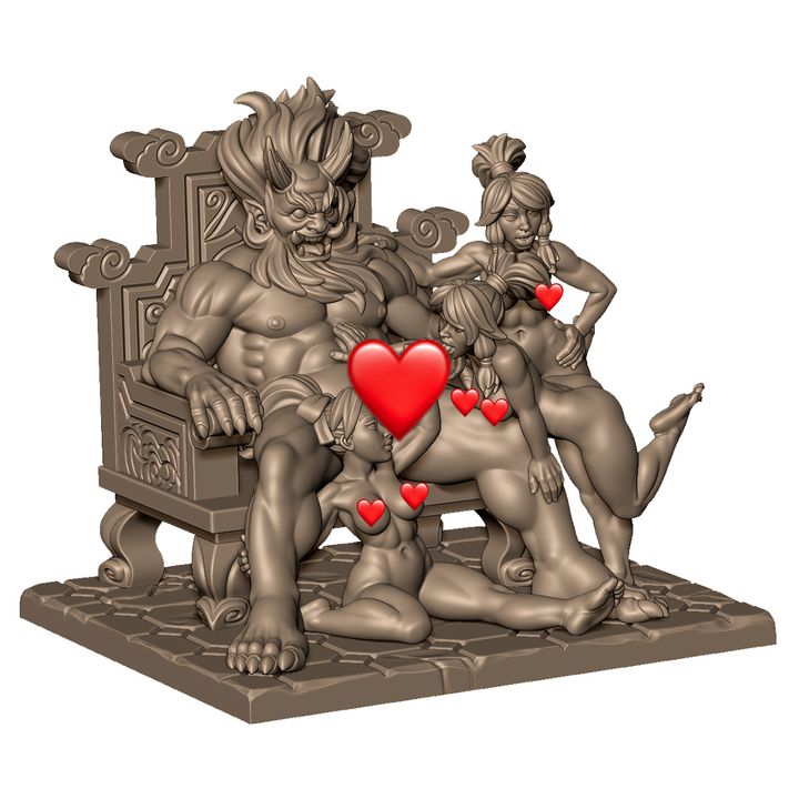 Raijin sexy diorama by Menagerie Miniature (18+)
