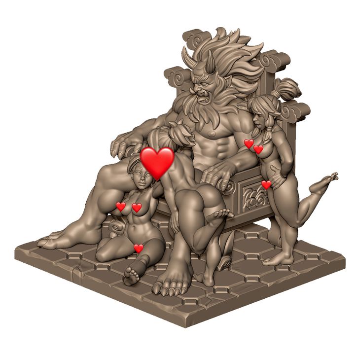 Raijin sexy diorama by Menagerie Miniature (18+)