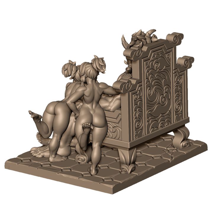 Raijin sexy diorama by Menagerie Miniature (18+)