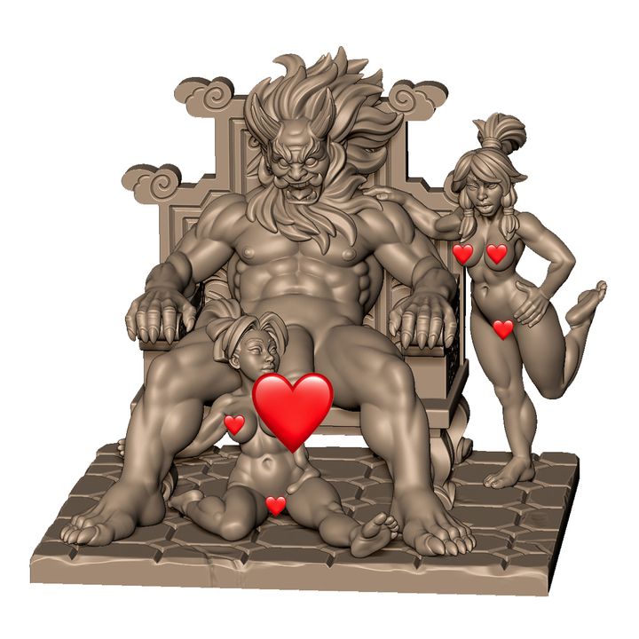 Raijin sexy diorama by Menagerie Miniature (18+)