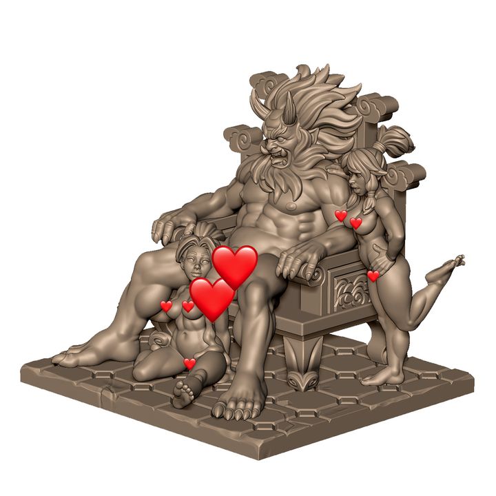 Raijin sexy diorama by Menagerie Miniature (18+)