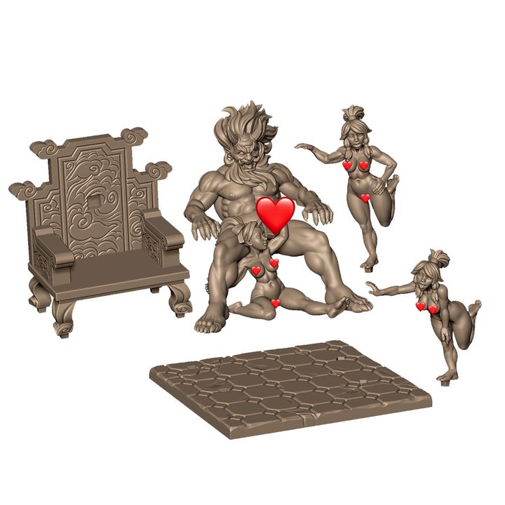 Raijin sexy diorama by Menagerie Miniature (18+)