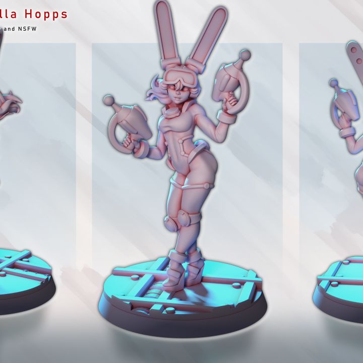 Retro Space bunny Hopps by Gaz Minis