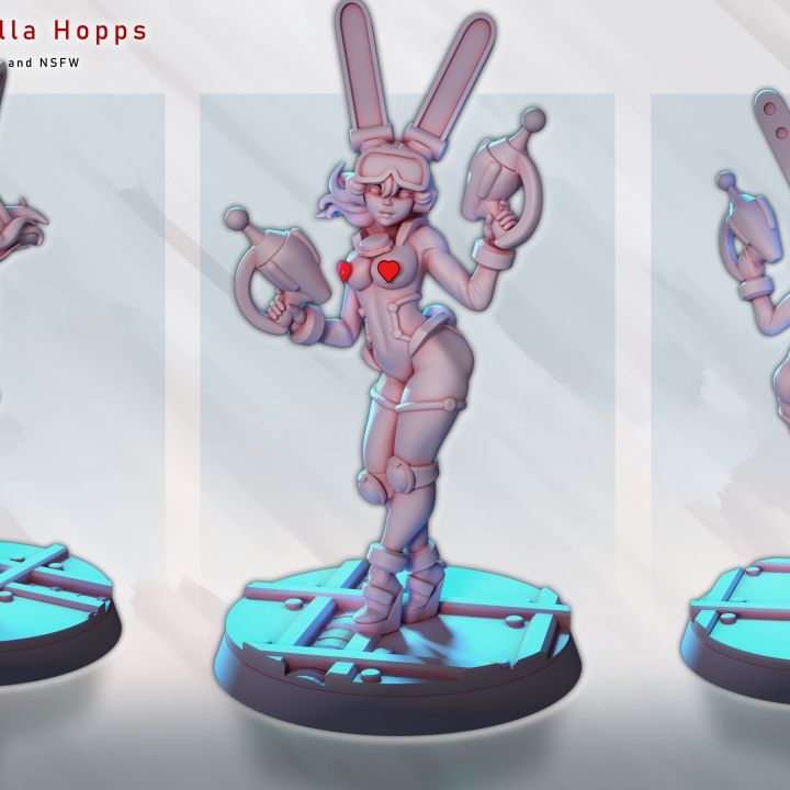 Retro Space bunny Hopps by Gaz Minis