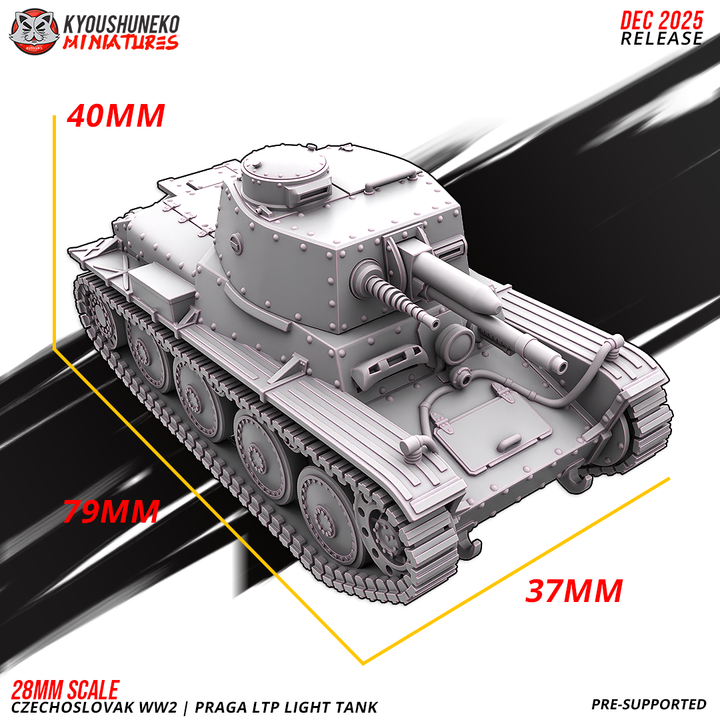 Czechoslovak ww2 |Praga LTP Light Tank by Kyoushuneko Miniatures