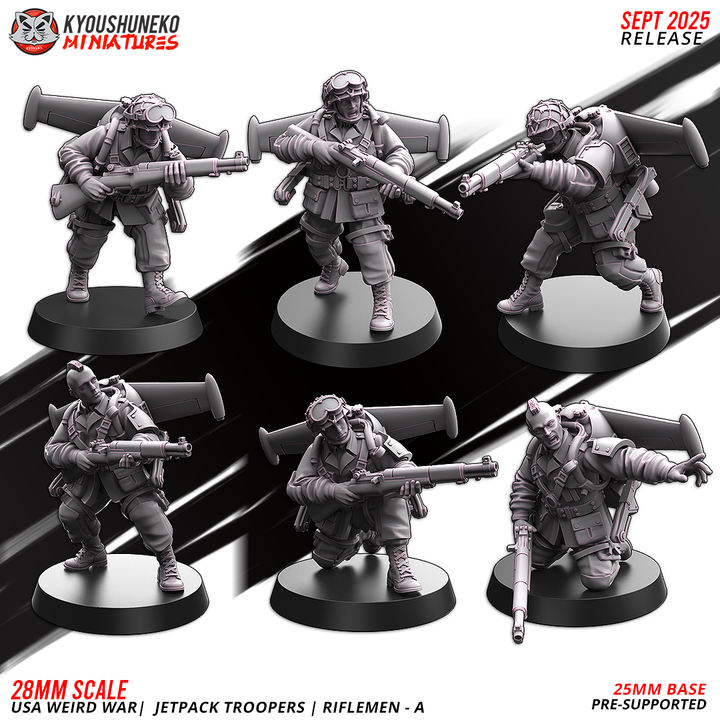 USA weird war Jetpack trooper Riflemen A By Kyoushuneko Miniatures