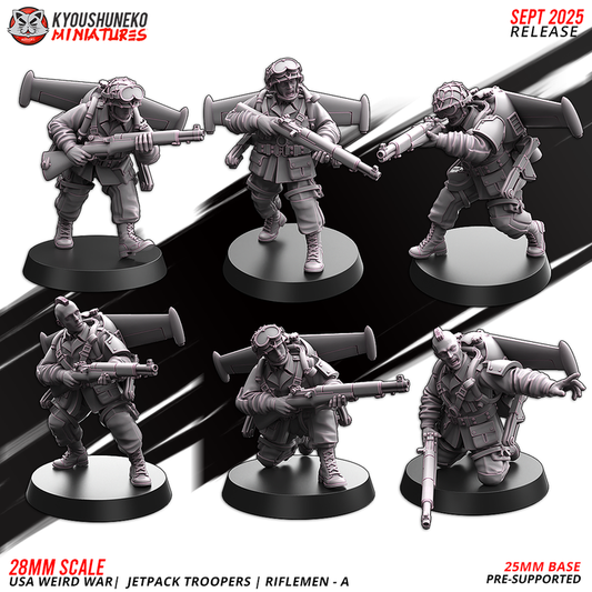 USA weird war Jetpack trooper Riflemen A By Kyoushuneko Miniatures