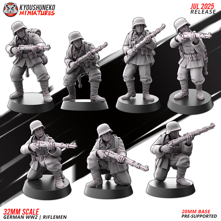 German WW2 Riflemen 1 By Kyoushuneko Miniatures