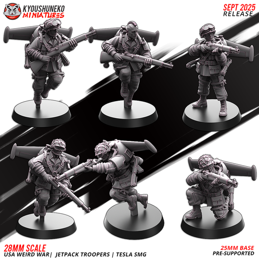 USA weird war Jetpack trooper Riflemen B By Kyoushuneko Miniatures
