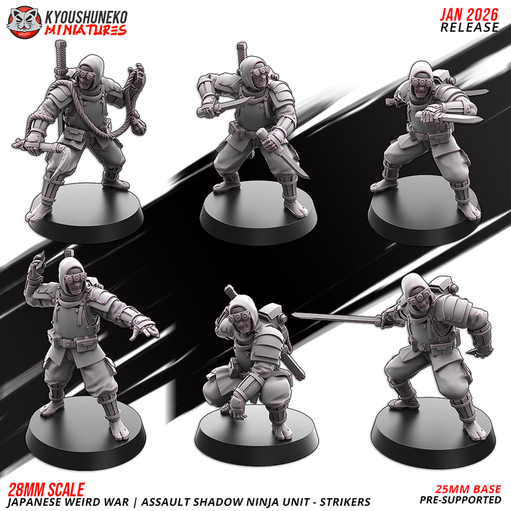 Assault Shadow Ninja Unit Strikers By Kyoushuneko Miniatures
