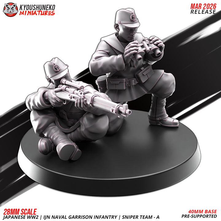 IJN Naval Garrison Infantry Sniper Team A by Kyoushuneko Miniatures