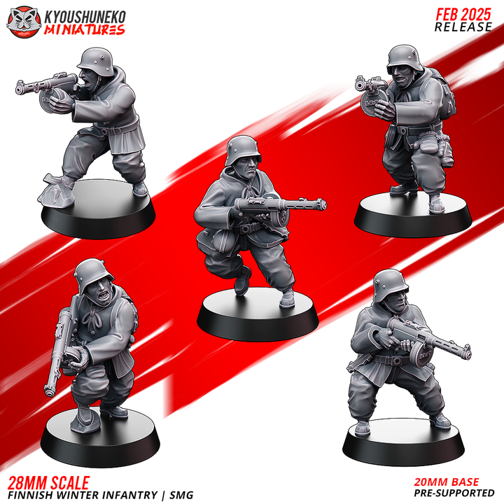 Finnish winter infantry SMG By Kyoushuneko Miniatures