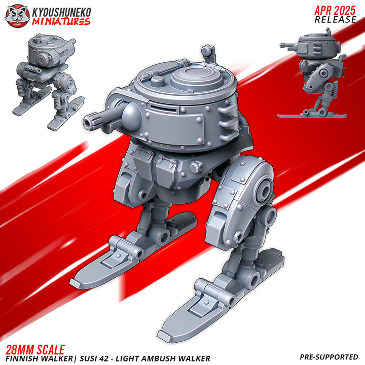 Finnish Walker Susi 42 Light Ambush Walker By Kyoushuneko Miniatures